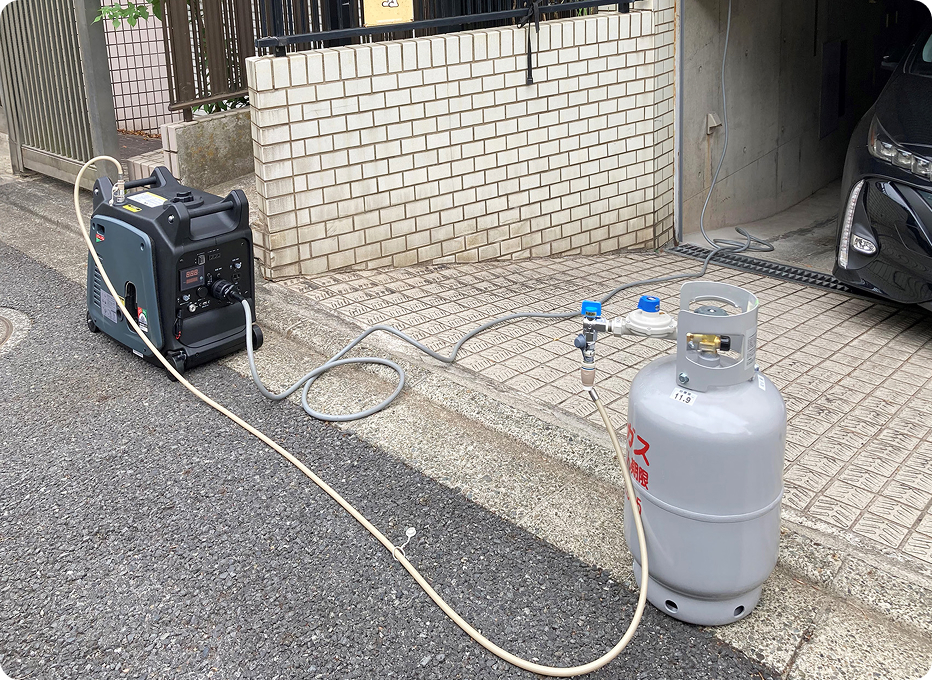 可搬型発電機であれば設置スペースの心配不要。